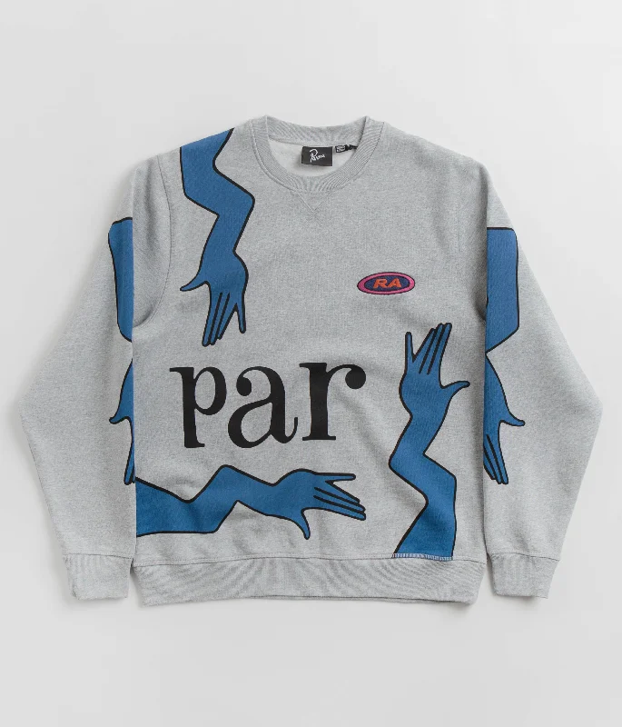 Hoodies & sweatshirts with hypoallergenic cotton-by Parra Early Grab Crewneck Sweatshirt - Heather Grey