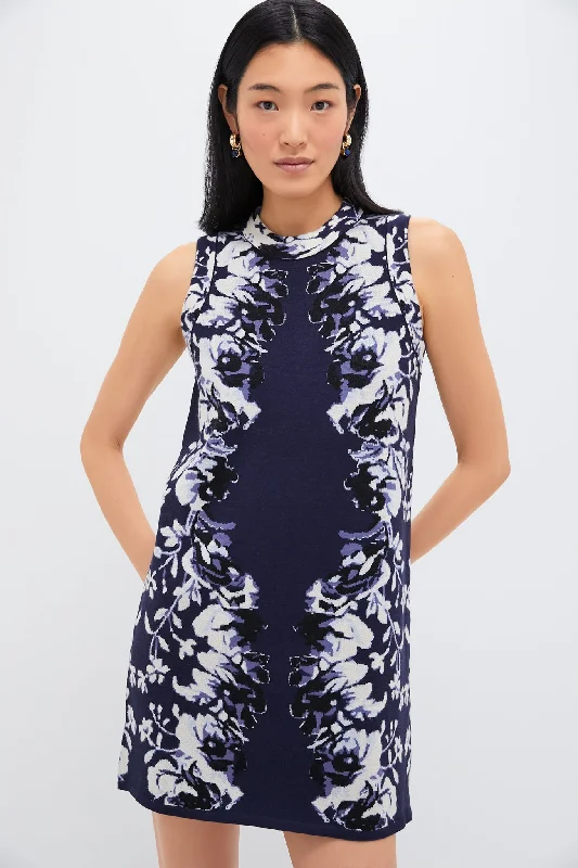 Cute sundresses-Indigo Reflection Knit Jacquard Marie Dress