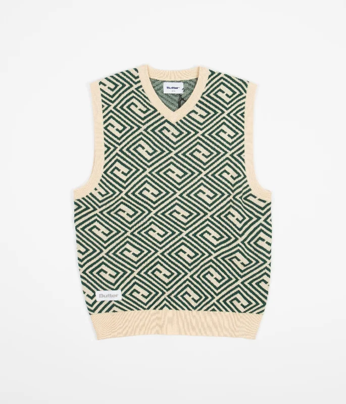 Hoodies & sweatshirts with cotton breathable lining-Butter Goods Athena Knitted Vest - Cream