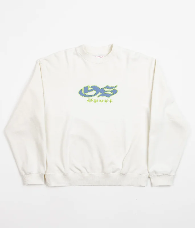 Hoodies & sweatshirts with pastel violet vibrancy-Yardsale YS Sport Crewneck Sweatshirt - White