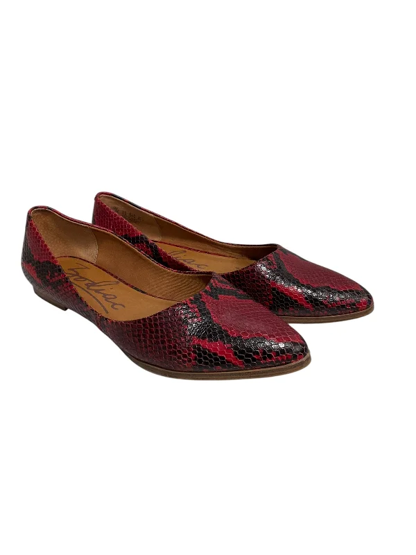 Flats with light mesh texture-Shoes Flats By Clothes Mentor In Red, Size: 7.5