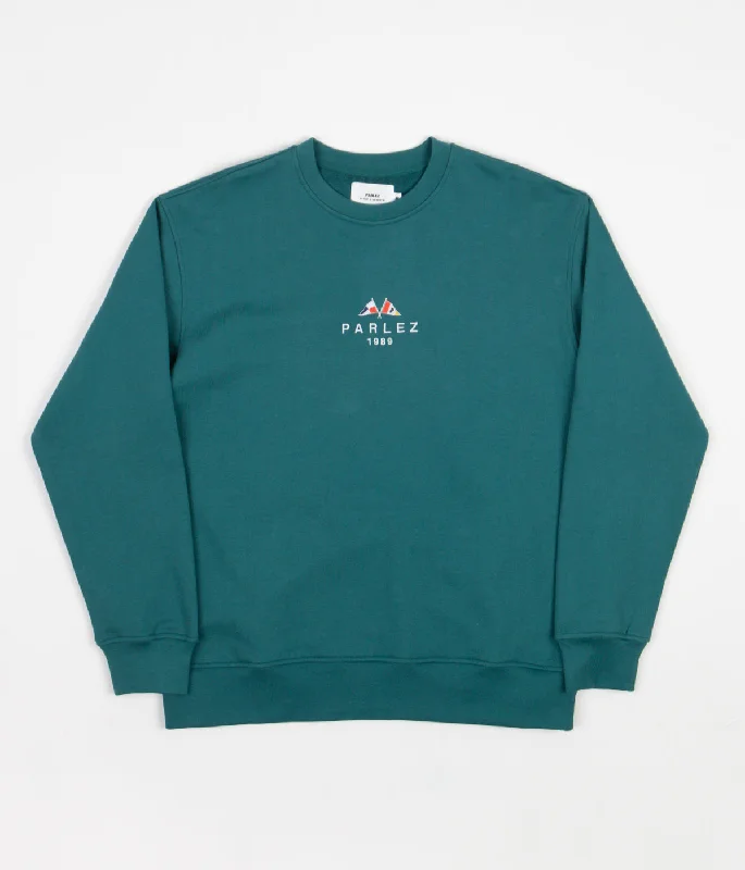 Hoodies & sweatshirts with tie-dye vibrant style-Parlez Iroko Crewneck Sweatshirt - Dusty Teal