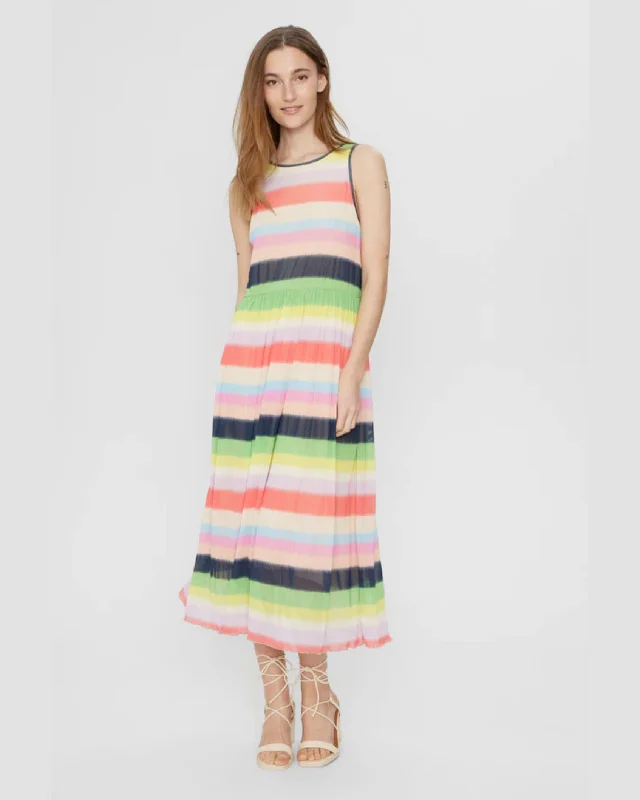 Affordable prom maxi dresses-Numph Nufreya Stripe Dress