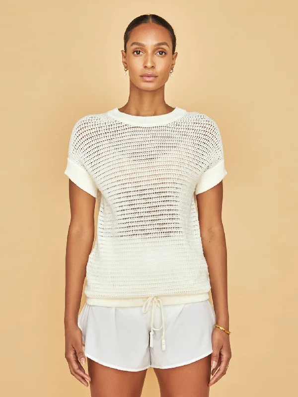 fitted blouses for a polished look-Corvallis Knit - Egret