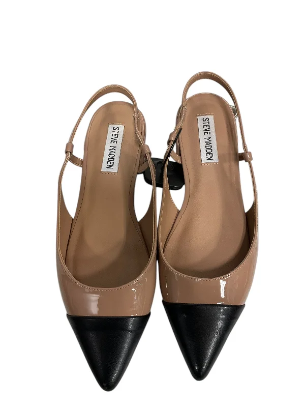 Flats with sustainable leather finish-Shoes Flats By Steve Madden In Black & Tan, Size: 7.5