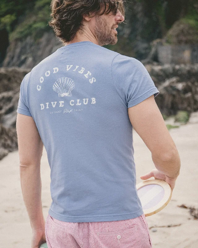 wool turtleneck tops for warmth-Good Vibes Dive Club Tee