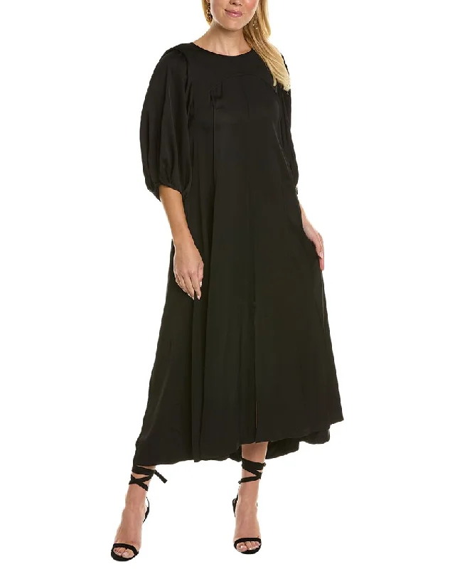 Cozy winter maxi dresses-Rebecca Taylor Open Back Dress