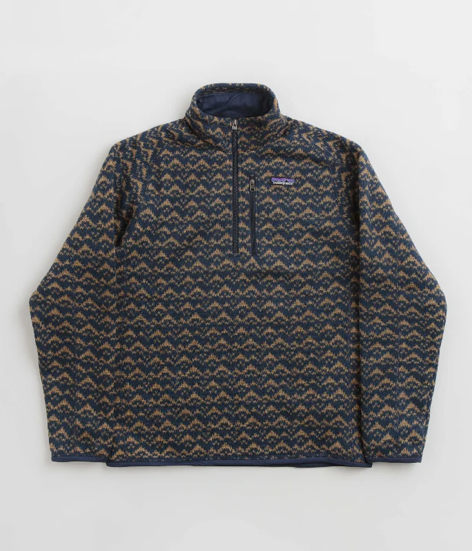 Hoodies & sweatshirts with wool lightweight warmth-Patagonia Better Sweater 1/4 Zip Sweatshirt - Mountain Peak: New Navy