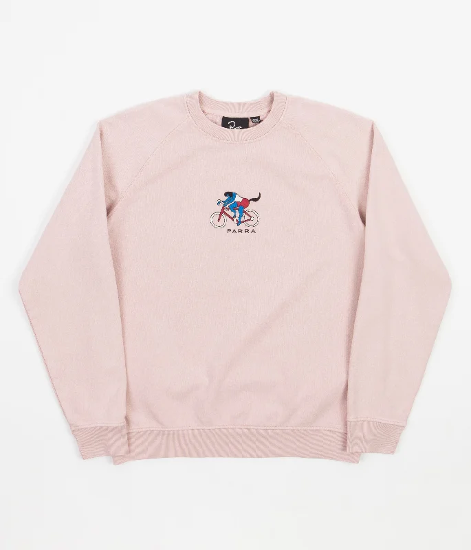 Hoodies & sweatshirts with thermal thick softness-by Parra The Chase Crewneck Sweatshirt - Pink