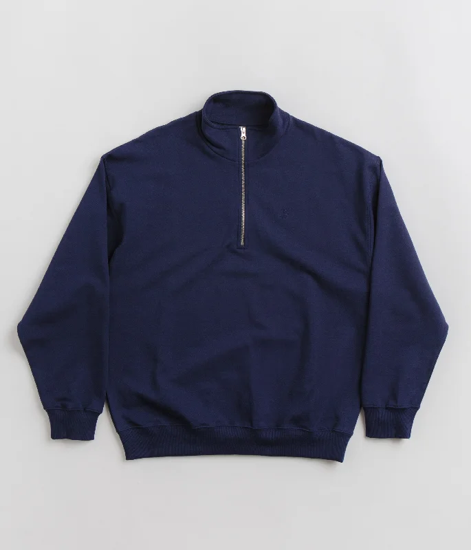 Hoodies & sweatshirts with affordable bulk savings-Polar Frank Half Zip Sweatshirt - Dark Blue