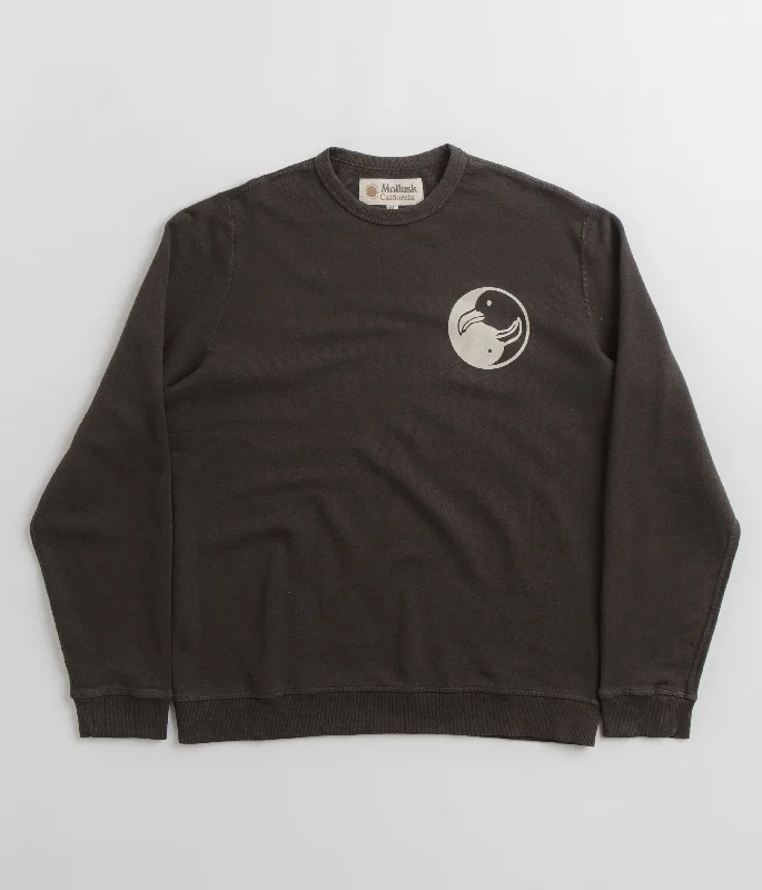 Hoodies & sweatshirts with deep ruby richness-Mollusk Surf Society Crewneck Sweatshirt - Black