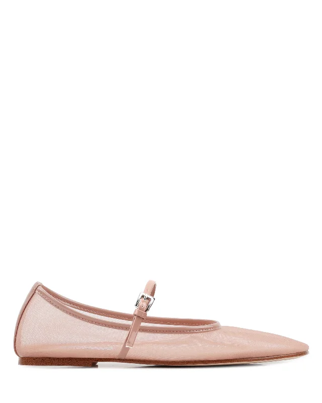 Flats with synthetic lightweight build-Melody Nude Mesh