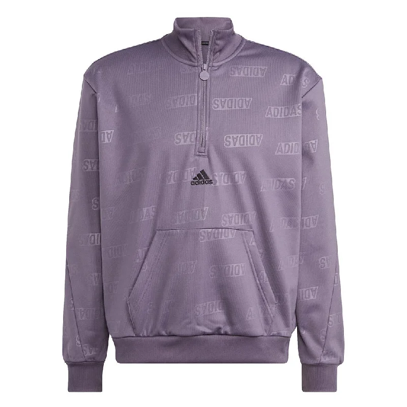 Hoodies & sweatshirts with light fleece texture-adidas - Men's Embossed Quarter Zip Sweatshirt (IJ6441)