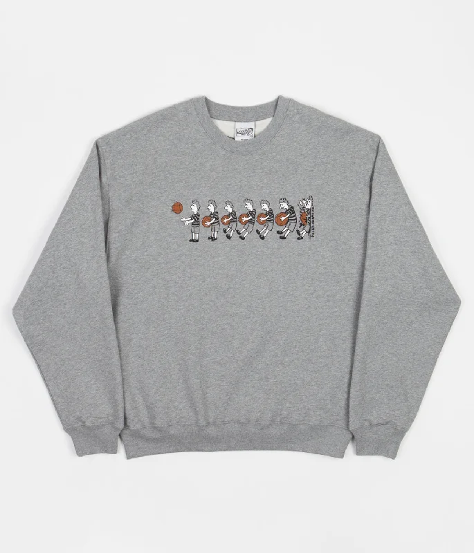 Hoodies & sweatshirts with high-end custom embroidery-Polar Basketball Crewneck Sweatshirt - Heather Grey