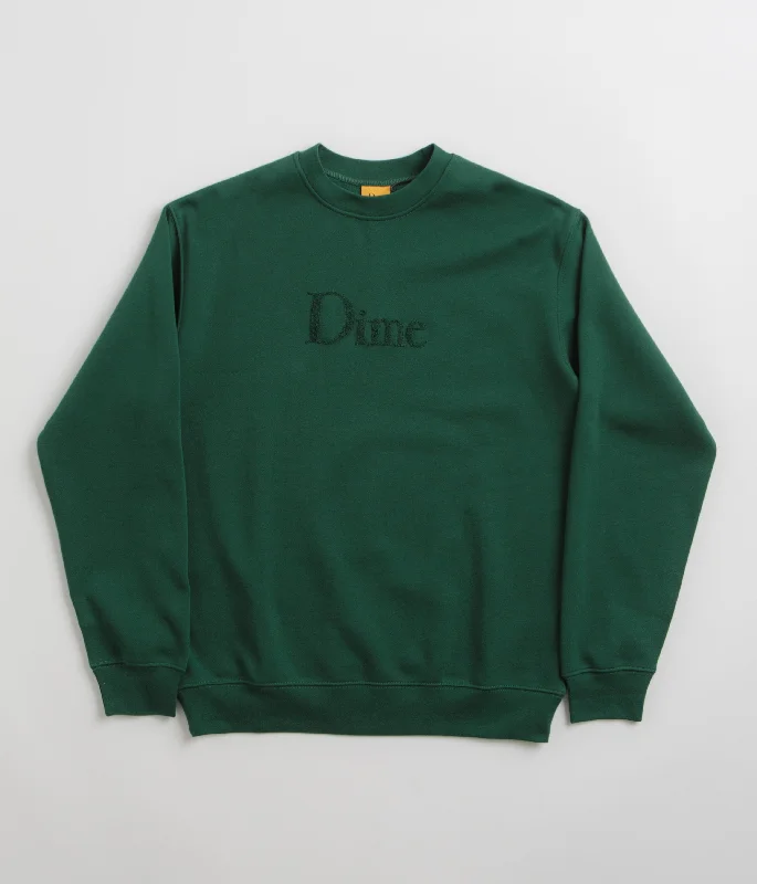 Hoodies & sweatshirts with velour chic softness-Dime Classic Logo Crewneck Sweatshirt - Rainforest