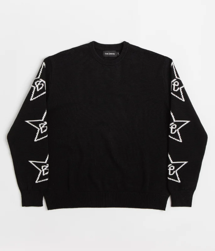 Hoodies & sweatshirts with affordable pricing deals-Bye Jeremy Star Crewneck Sweatshirt - Black