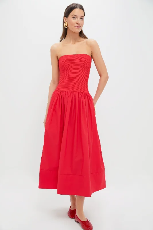 Minimalist midi dresses-Watermelon Glasbury Dress