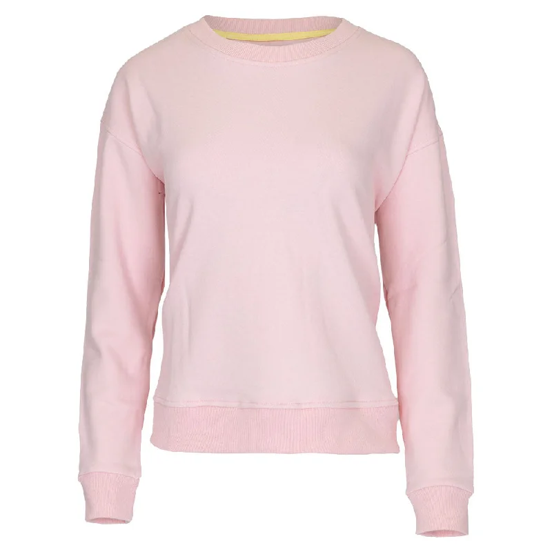 Hoodies & sweatshirts with heavy jersey warmth-Women`s Happiest On The Court Pickleball Sweatshirt Pink