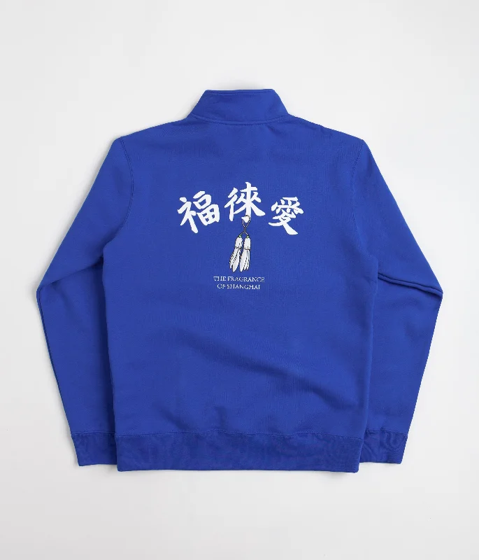 Hoodies & sweatshirts with cotton cozy texture-Nike SB x Fly Streetwear 1/2 Zip Fleece - Game Royal / White