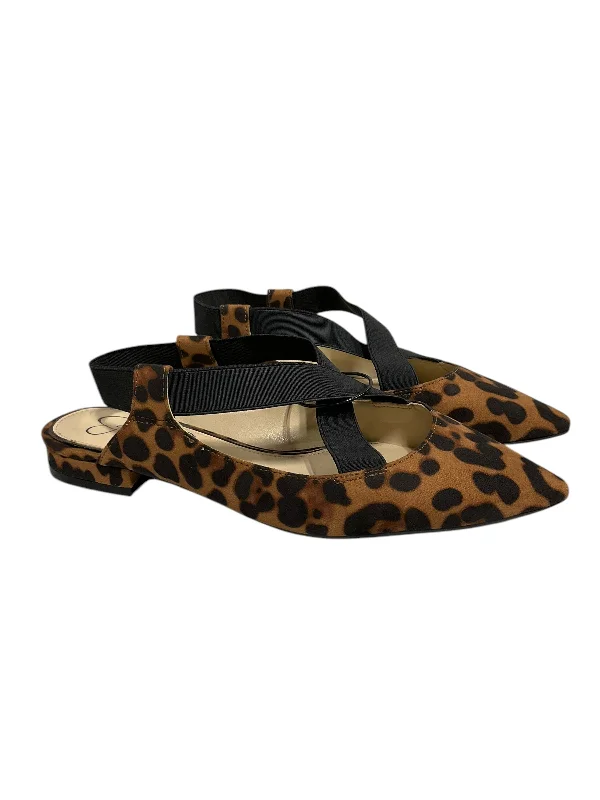 Flats with rich jewel tones-Shoes Flats By Jessica Simpson In Animal Print, Size: 8