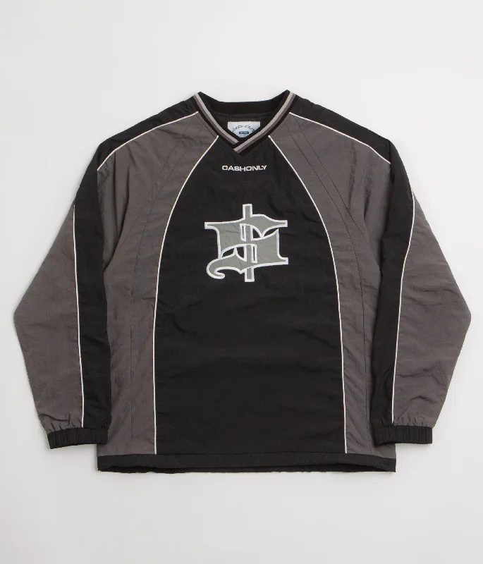 Hoodies & sweatshirts with mesh breathable weave-Cash Only Stadium Pullover Sweatshirt - Black