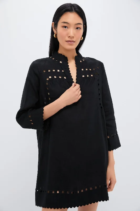 Soft cotton maxi dresses-Black Cutout Dawson Tunic