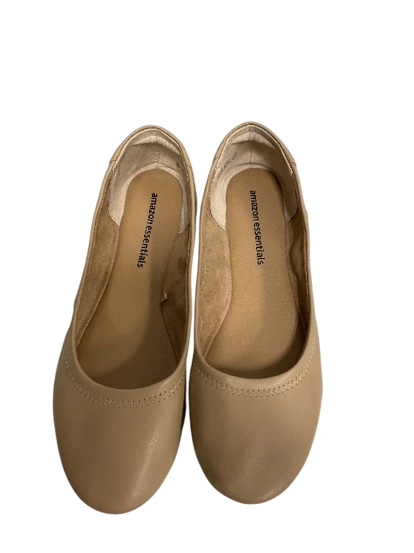 Flats with hypoallergenic suede-Shoes Flats By Amazon Essentials In Tan, Size: 9.5