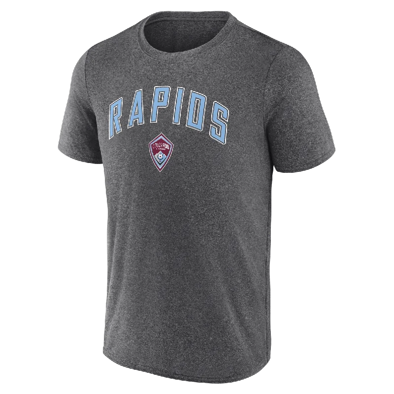 cozy fleece tops for cooler weather-Rapids Blue Arch S/S Tee