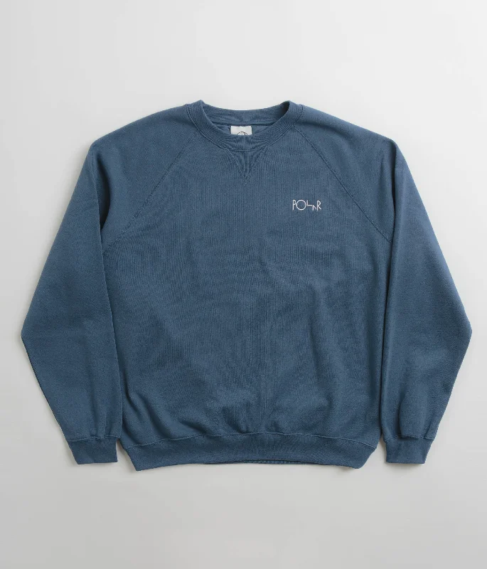 Hoodies & sweatshirts with tie-dye stylish flair-Polar Default Crewneck Sweatshirt - Grey Blue