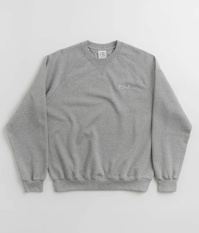 Hoodies & sweatshirts with striped chic appeal-Polar Default Crewneck Sweatshirt - Heather Grey